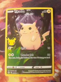 Pokemon Pikachu 005/025 Celebrations Full Art Holo Lightly Played - Image 1