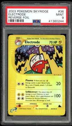 2003 Pokemon Skyridge #36 Electrode Reverse holo PSA 9 Mint - Image 1