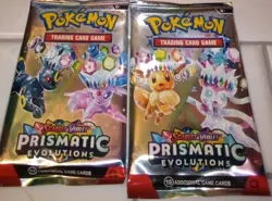 Pokemon TCG: Scarlet and Violet Prismatic Evolutions 2 Factory Sealed Packs - Image 1