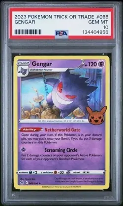 2023 POKEMON TRICK OR TRADE #066 GENGAR PSA 10 - Image 1