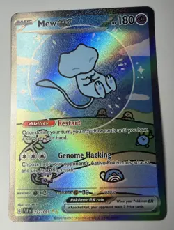 Bubble Mew ex 232/091 Shiny Full Art Paldean Fates Ultra Rare Pokemon Pack Fresh - Image 1