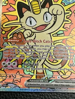 Pokemon TCG Mega Evolution Perfect Order Meowth ex 121/088 SIR - Image 5