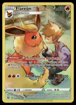 Flareon Ultra Rare SWSH09: Brilliant Stars Trainer Gallery TG01/TG30 LP - Image 1
