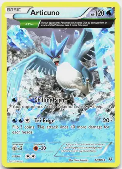 Articuno 17/108 Rare Roaring Skies Pokemon Lightly Played - Image 1