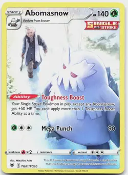 Abomasnow TG01/TG30 Holo Astral Radiance Trainer Gallery Pokemon MP - Image 1