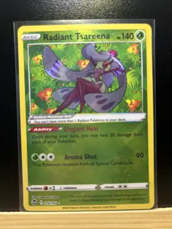 Pokemon Radiant Tsareena 016/195 SWSH Silver Tempest Shiny Holo Rare FREE📦 - Image 1