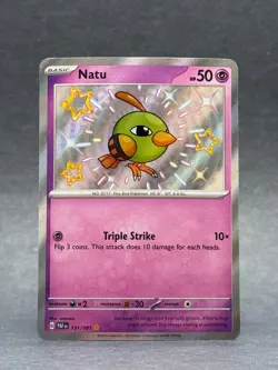 Pokemon - 151/091 Natu SV PAF Paldean Fates Shiny Rare Holo NM TCG - Image 1