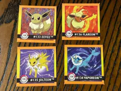 1999 Pokemon ArtBox Stickers Series 1 Eeveelutions Lot - Image 1