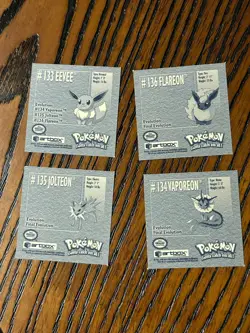 1999 Pokemon ArtBox Stickers Series 1 Eeveelutions Lot - Image 2