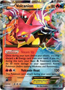 Pokemon TCG Volcanion EX XY173 XY Promos Holo DMG - Image 1