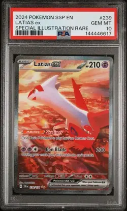 2024 POKEMON SSP EN #239 LATIAS ex SURGING SPARKS SPECIAL ILL. RARE PSA 10 NEW ! - Image 1