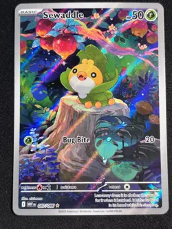 Sewaddle 087/086 Illustration Rare White Flare Pokemon Near Mint Pack Fresh - Image 1