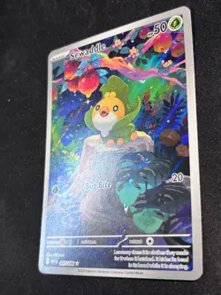 Sewaddle 087/086 Illustration Rare White Flare Pokemon Near Mint Pack Fresh - Image 3
