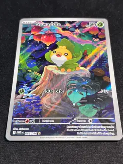 Sewaddle 087/086 Illustration Rare White Flare Pokemon Near Mint Pack Fresh - Image 4