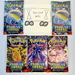 5 Packs Pokemon TCG Paldean Fates Loose Booster Pack English All 4 pack arts - Image 1