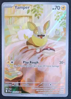 3x Yamper 099/094 Illustration Rare Holo Pokemon Phantasmal Flames NM - Image 1