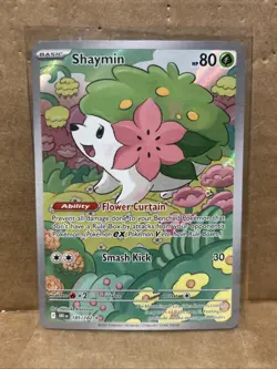 Pokemon Shaymin 185/182 Illustration Rare SV Destined Rivals NM - Image 1