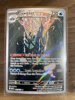 Pokemon Clawitzer 141/132 Me01: Mega Evolution Illustration Rare Holo 130 CHIP - Image 1