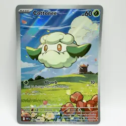 Cottonee 090/086 Pokemon SV: White Flare Illustration Rare Holo 2025 NM - Image 1