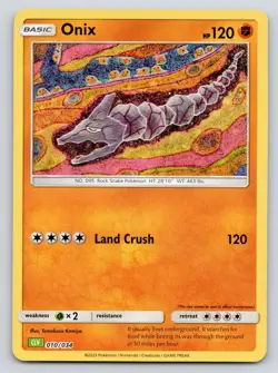 Onix 010/034 Holo Classic Collection Trading Card Game Classic Pokemon Near Mint - Image 1