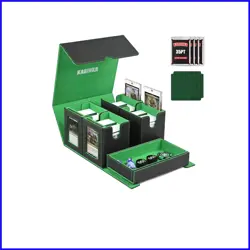 MTG Card Deck Box with 4 Magnetic Holders - Fits Cards and Game Accessories - Image 1