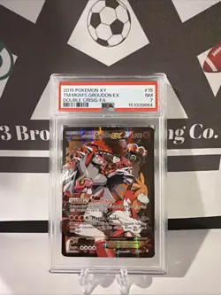 2015 Pokemon TCG Team Magma's Groudon EX Double Crisis PSA7 - Image 1