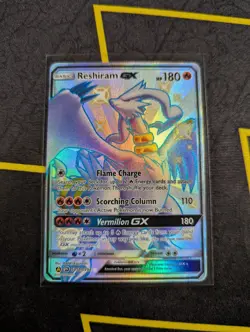 Reshiram GX SV51/SV94 Shiny GX Rare Hidden Fates Shiny Vault Pokemon Holo NM - Image 1