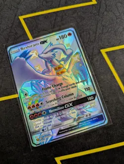 Reshiram GX SV51/SV94 Shiny GX Rare Hidden Fates Shiny Vault Pokemon Holo NM - Image 2