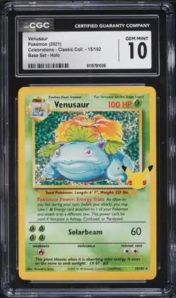 Pokemon Celebrations Base Set Charizard Blastoise Venusaur PSA CGC 9 10 Set - Image 4