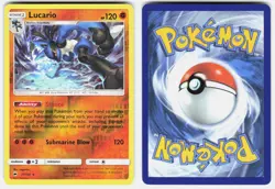 Lucario 71/147 Holo Rare Burning Shadows Pokemon Reverse Holo Lightly Played - Image 1