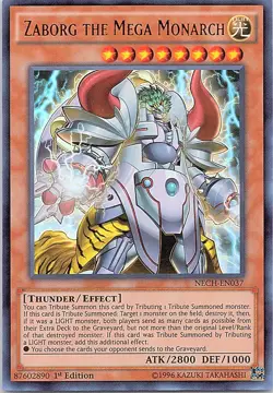 Zaborg the Mega Monarch 1st Edition Ultra Rare The New Challengers NECH-EN037 LP - Image 1