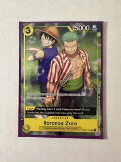 Roronoa Zoro OP10-113 OPTCG Full Art from the One Piece Play Together Event - Image 1
