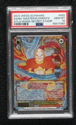 2023 Weiss Schwarz Avatar Last SEC Airbender Aang Master of All Elements PSA 10 - Image 1