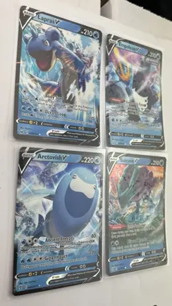 Pokemon TCG Lot Of 4 Basic V Empoleon 40/163 Artovish 48 Suicine 31 Lapras 49 - Image 2