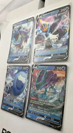 Pokemon TCG Lot Of 4 Basic V Empoleon 40/163 Artovish 48 Suicine 31 Lapras 49 - Image 4