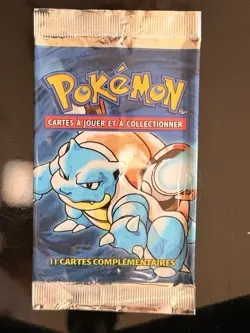 1999 POKEMON Booster Tortank, Set de base Wizards FR (VIDE/Empty) - Image 1