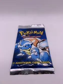 Pokemon Cards Sealed UK 4th Print 1999-2000 Booster Pack Base Set Blastoise 21G - Image 2