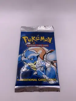 Pokemon Cards Sealed UK 4th Print 1999-2000 Booster Pack Base Set Blastoise 21G - Image 3