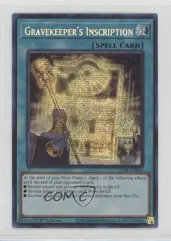 Gravekeeper's Inscription 1st Ed. YuGiOh 25th Anniversary Tin: Dueling Mirrors - Image 1