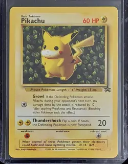 Pikachu Black Star #1 League Promo WOTC Pokemon Vintage A60 - Image 1