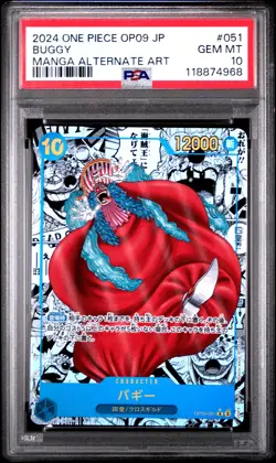 MANGA ALT ART BUGGY One Piece 2024 Emperors/New World Japanese OP09-051 R PSA 10 - Image 1