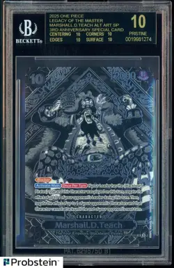 One Piece Marshall.D.Teach 3rd Ann Special Silver OP09-093 BGS 10 BLACK LABEL - Image 1