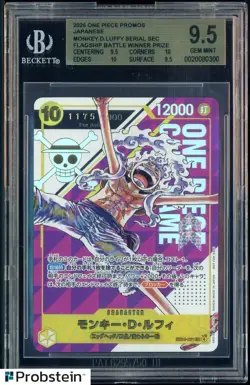 2026 One Piece Promo JPN Monkey D Luffy Serial Flagship Btl Winner Prize BGS 9.5 - Image 1