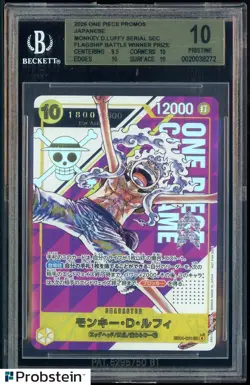2026 One Piece Promos JPN Monkey D Luffy Serial Flagship Btl Winner Prize BGS 10 - Image 1