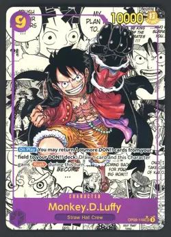 2024 One Piece OP09 EN Manga Alternate Art #119 Monkey D Luffy - Image 1