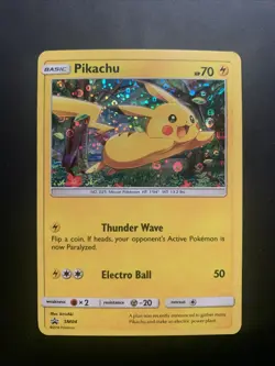 Pokemon TCG Pikachu SM04 Sun & Moon Promo Basic 70 HP Promo Card LP-MP - Image 1