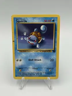Squirtle - Team Rocket 68/82 Vintage Pokemon Card HP/DMG - Image 1