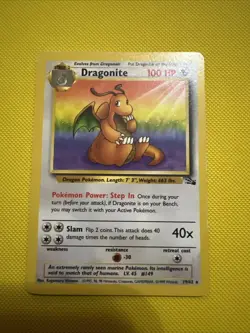 Pokemon TCG Dragonite Fossil 19/62 Non-Holo Unlimited Rare Card - Image 1