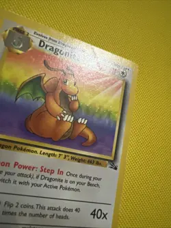Pokemon TCG Dragonite Fossil 19/62 Non-Holo Unlimited Rare Card - Image 3