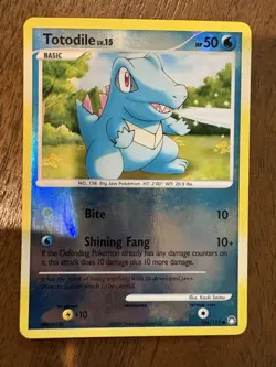 Pokemon TCG Totodile Mysterious Treasures 106/123 Reverse Holo Card - Image 1